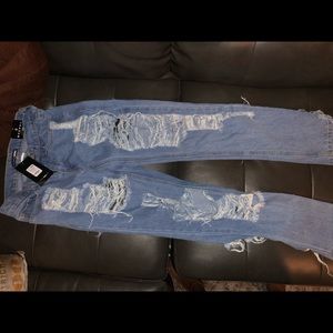 Distressed FashionNova Vintage Style Jeans